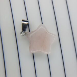 Rose Quartz Star Pendant #2
